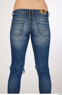 Olivia Sparkle blue jeans with holes casual dressed thigh 0005.jpg